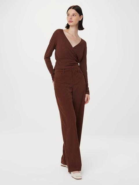 Frank And Oak The Annie Corduroy Pant in Pinot Noir High Quality