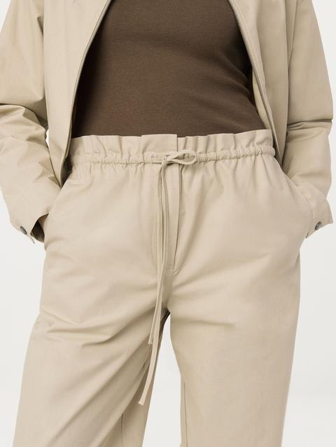 Frank And Oak The Annie Paper Bag Loose Pant in Light Beige New Arrival