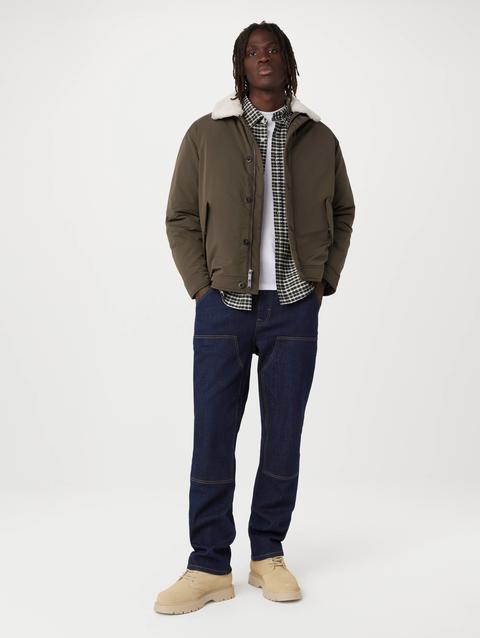 Frank And Oak The Aviator Jacket in Dark Taupe For Sale