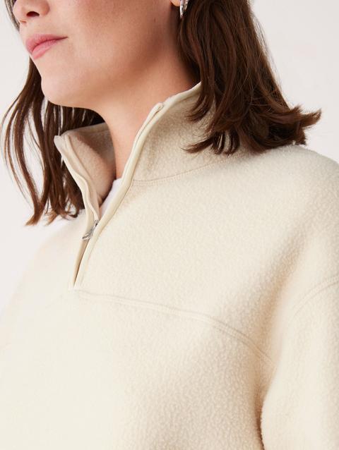 Frank And Oak The Axis Polar Fleece Pullover in Vanilla On Sale