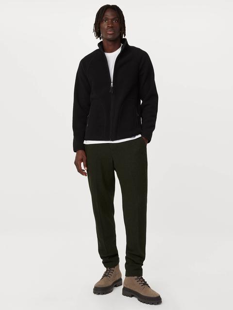 Frank And Oak The Axis Polar Fleece Zip Up in Black Free shipping