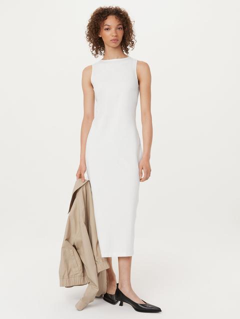 Frank And Oak The Boat Neck Maxi Dress in White New Arrival