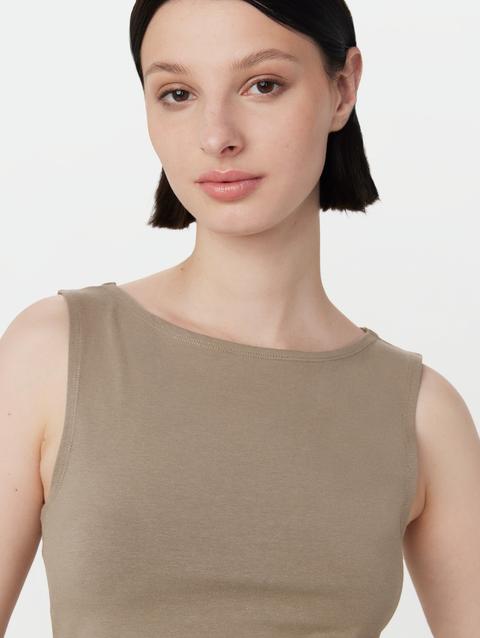 Frank And Oak The Boat Neck Tank Top in Taupe Best Price