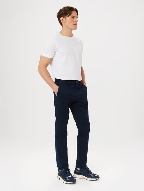 Frank And Oak The Brunswick Slim Chino Pant in Deep Blue Free shipping