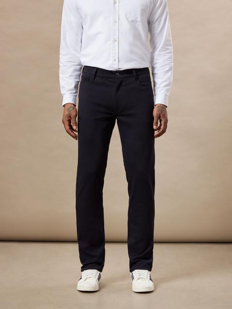 Frank And Oak The Brunswick Slim Flex Pant in Navy For Sale