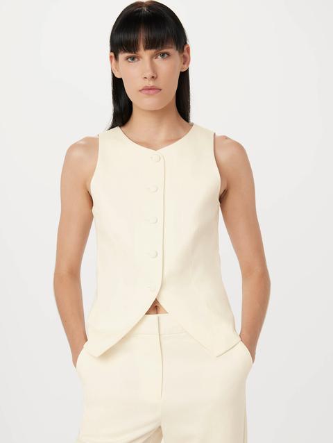 Frank And Oak The Button Up Vest in Cream For Sale