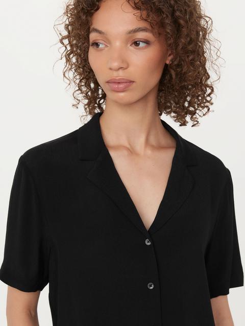 Frank And Oak The Camp Collar Blouse in Black Same Day Delivery