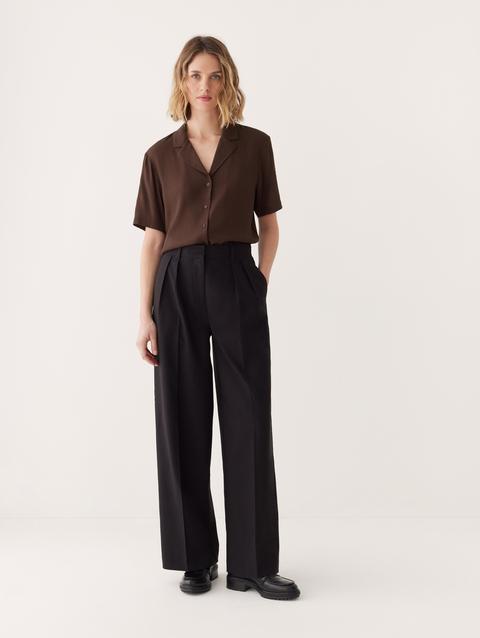 Frank And Oak The Camp Collar Blouse in Elderberry On Sale