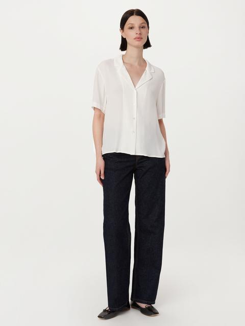 Frank And Oak The Camp Collar Blouse in White Best Buy