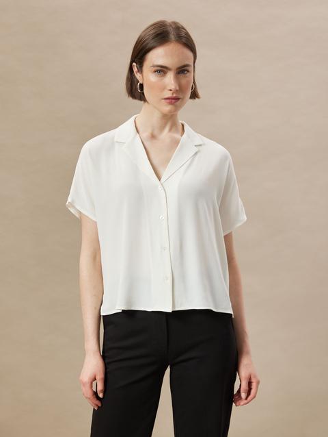 Frank And Oak The Camp Collar Blouse in White High Quality