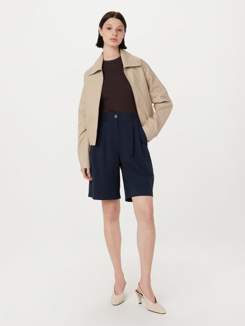 Frank And Oak The Celine Bermuda Short in Space Blue Best Buy