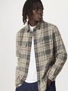 Frank And Oak The Check Flannel Shirt in Grey High Quality