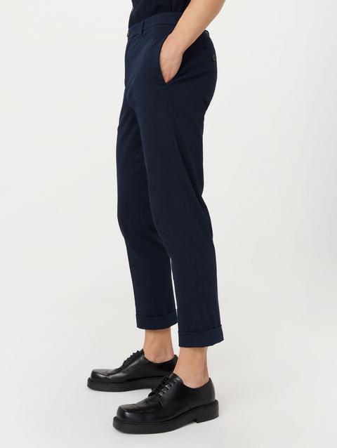 Frank And Oak The Colin Tapered Flex Pant in Deep Blue Best Seller