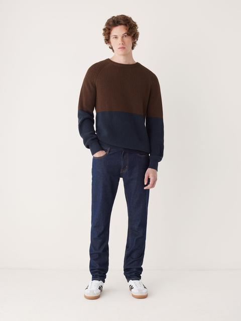 Frank And Oak The Colour Block Sweater in Café Best Seller