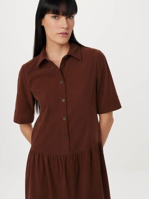 Frank And Oak The Corduroy Shirt Dress in Pinot Noir High Quality