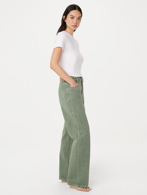 Frank And Oak The Courtney Loose Jean in Sage Green Best Price