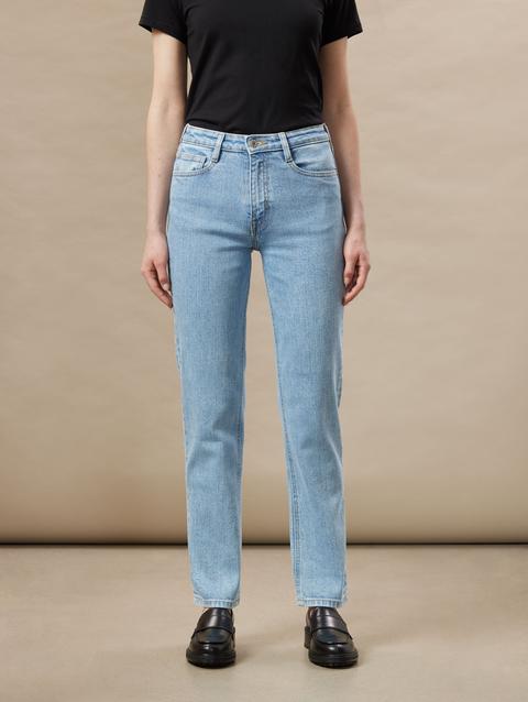 Frank And Oak The Cyndi Straight Jean in Light Wash New Arrival