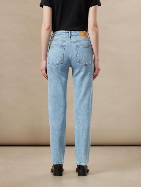 Frank And Oak The Cyndi Straight Jean in Light Wash New Arrival