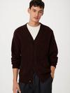 Frank And Oak The Donegal Cardigan in Red Wine Best Buy