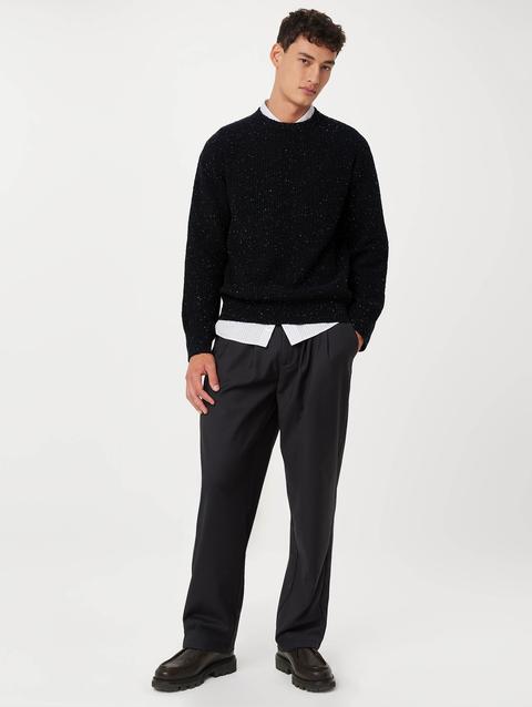 Frank And Oak The Donegal Crewneck Sweater in Black Best Buy