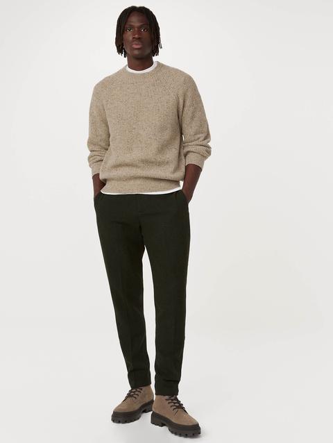 Frank And Oak The Donegal Crewneck Sweater in Light Beige Free shipping