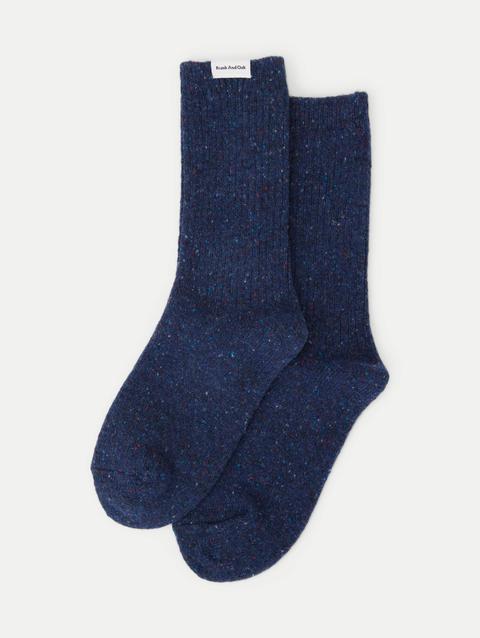 Frank And Oak The Donegal Winter Socks in Blue For Sale