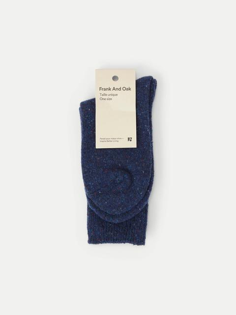 Frank And Oak The Donegal Winter Socks in Blue For Sale