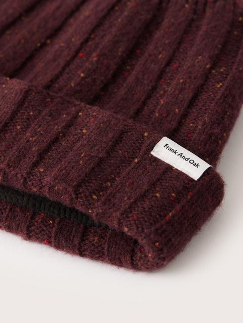 Frank And Oak The Donegal Wool Beanie in Burgundy Best Buy