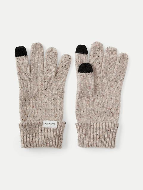 Frank And Oak The Donegal Wool Gloves in Beige New Arrival