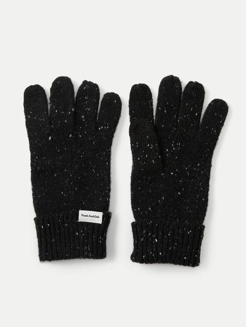 Frank And Oak The Donegal Wool Gloves in Black Best Buy