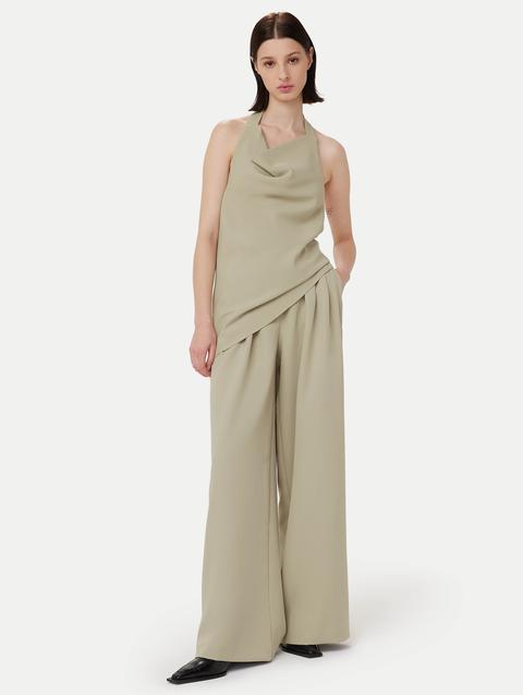 Frank And Oak The Draped Halter Top in Light Greige High Quality