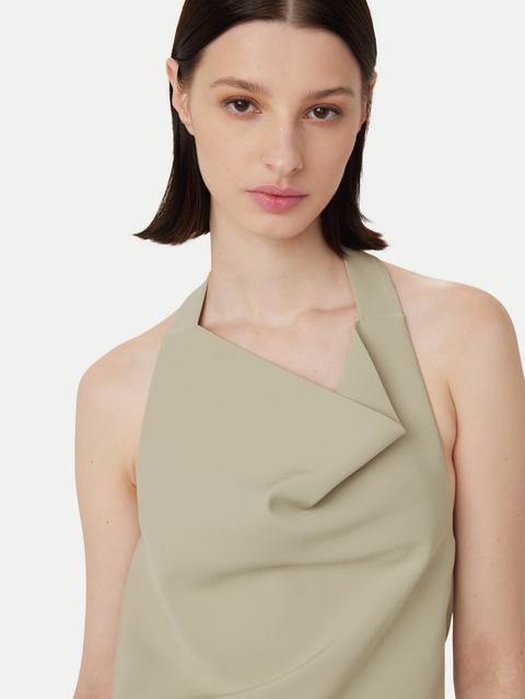 Frank And Oak The Draped Halter Top in Light Greige High Quality