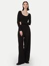 Frank And Oak The Emma Ultra Wide Leg Pant in Black High Quality