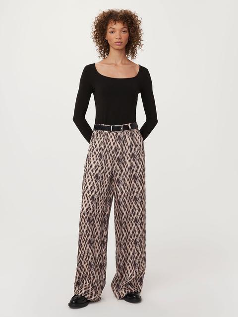 Frank And Oak The Emma Ultra-Wide Satin Pant  in Dark Chocolate Best Price