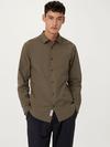 Frank And Oak The Essential Dress Shirt in Dark Khahi Free shipping