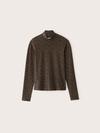 Frank And Oak The Essential Long Sleeve Mockneck in Sepia Free shipping