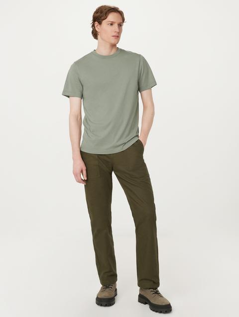 Frank And Oak The Essential Slim T-Shirt in Vetiver Green Best Price