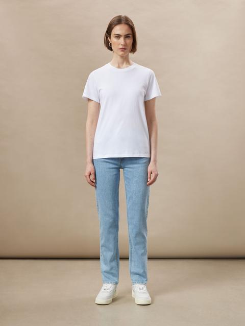 Frank And Oak The Essential T-Shirt in Bright White Same Day Delivery