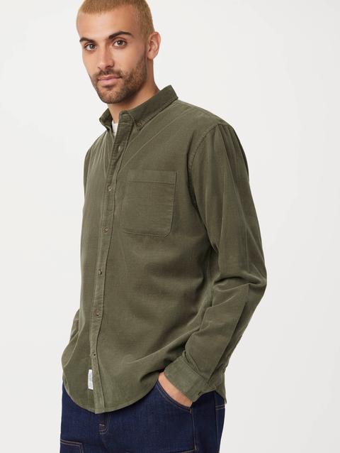 Frank And Oak The Fine Corduroy Shirt in Agave Best Price