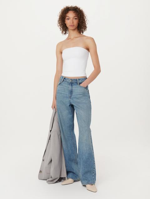 Frank And Oak The Fitted Tube Top in White Same Day Delivery