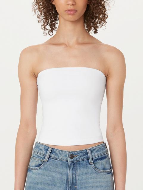 Frank And Oak The Fitted Tube Top in White Same Day Delivery