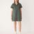 Frank And Oak The Flex Camp Collar Dress in Teal Grey Best Seller