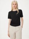 Frank And Oak The Fluid Linen T-Shirt in Black Best Buy