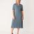 Frank And Oak The Fluid Poet Collar Long Dress in Stormy Blue Best Buy