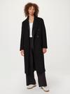 Frank And Oak The Frances Recycled Wool Topcoat in Black Same Day Delivery