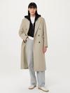 Frank And Oak The Frances Recycled Wool Topcoat in Light Greige New Arrival