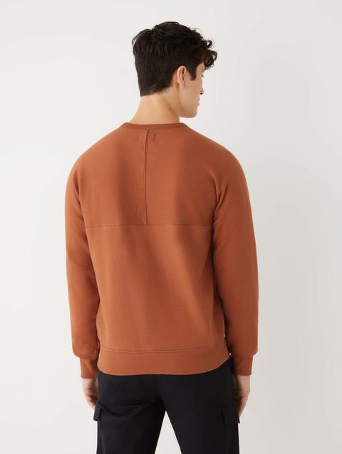 Frank And Oak The French Fleece Crewneck in Burnt Orange Best Buy