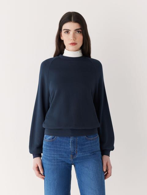 Frank And Oak The French Terry Crewneck in Midnight Blue Best Price