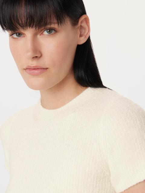 Frank And Oak The Fuzzy Shrunken Sweater in White Best Price