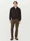 Frank And Oak The Half Zip Sweatshirt in Dark Chocolate Best Price